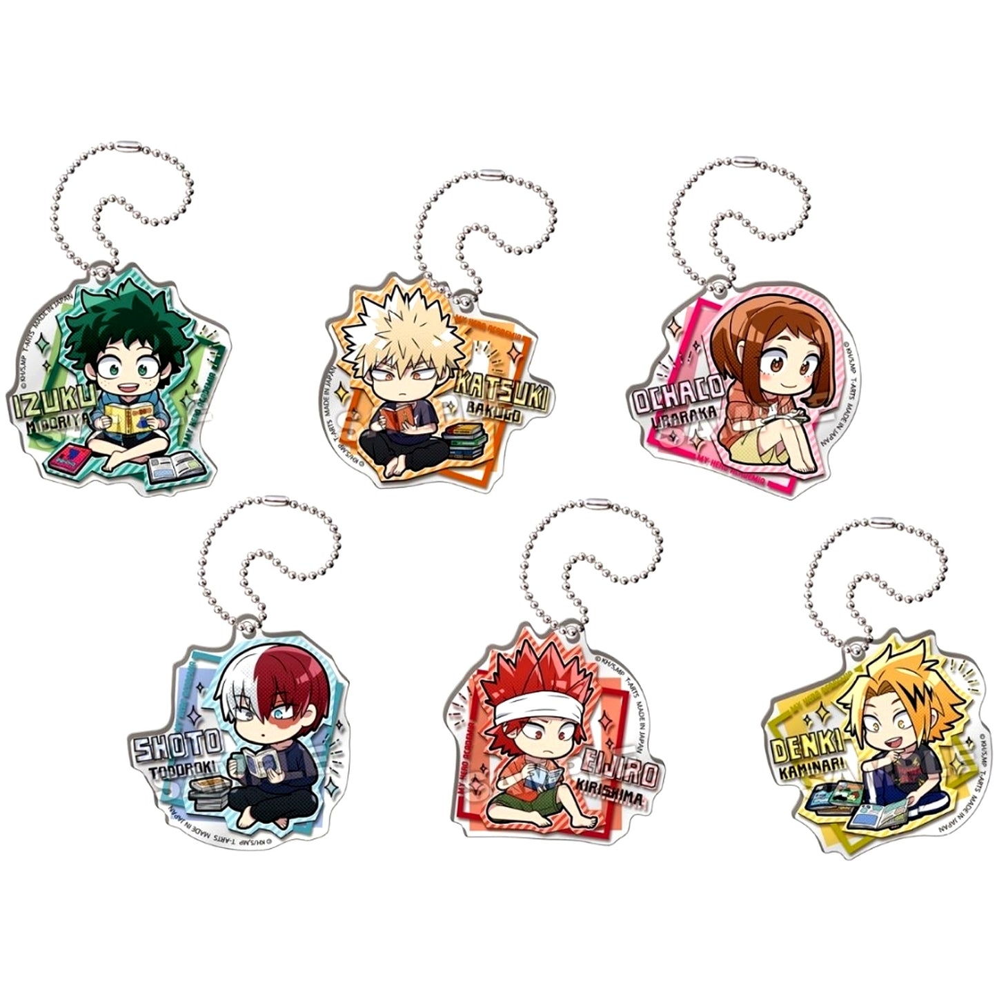 Set of 6 Defome My Hero Academia Reading Acrylic Keychain [USED]