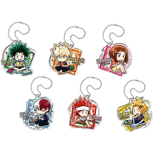 Set of 6 Defome My Hero Academia Reading Acrylic Keychain [USED]