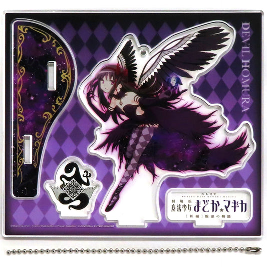 Devil Homura SLOT Puella Magi Madoka Magica The Movie Rebellion Acrylic Stand Keychain [USED]