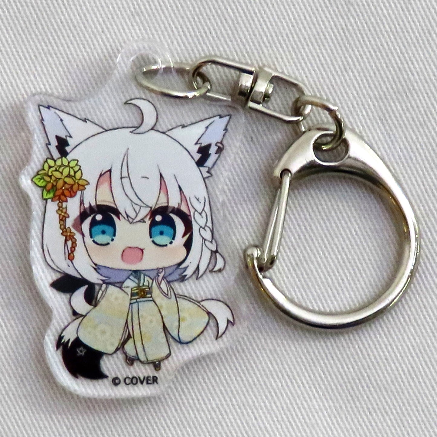 Shirakami Fubuki Virtual YouTuber Hololive Mini Acrylic Keychain Holocal Kyoto Edition [USED]