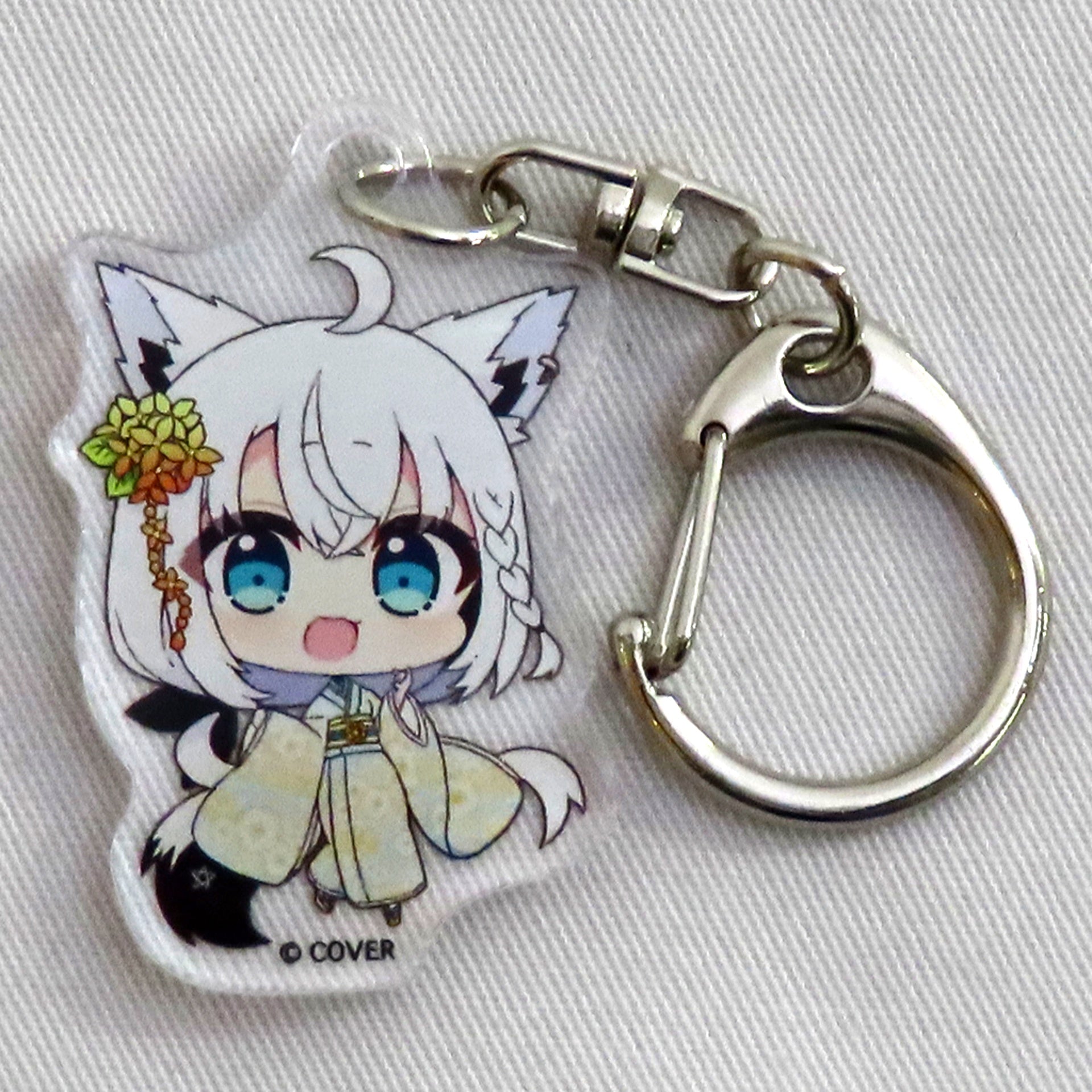 Shirakami Fubuki Virtual YouTuber Hololive Mini Acrylic Keychain Holocal Kyoto Edition [USED]