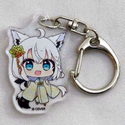 Shirakami Fubuki Virtual YouTuber Hololive Mini Acrylic Keychain Holocal Kyoto Edition [USED]