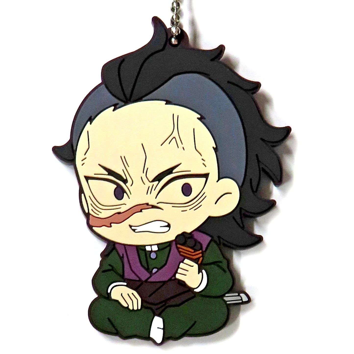 Genya Shinazugawa Demon Slayer: Kimetsu no Yaiba Swordsmith Village Arc Rubber Keychain Collection ViVimus [USED]