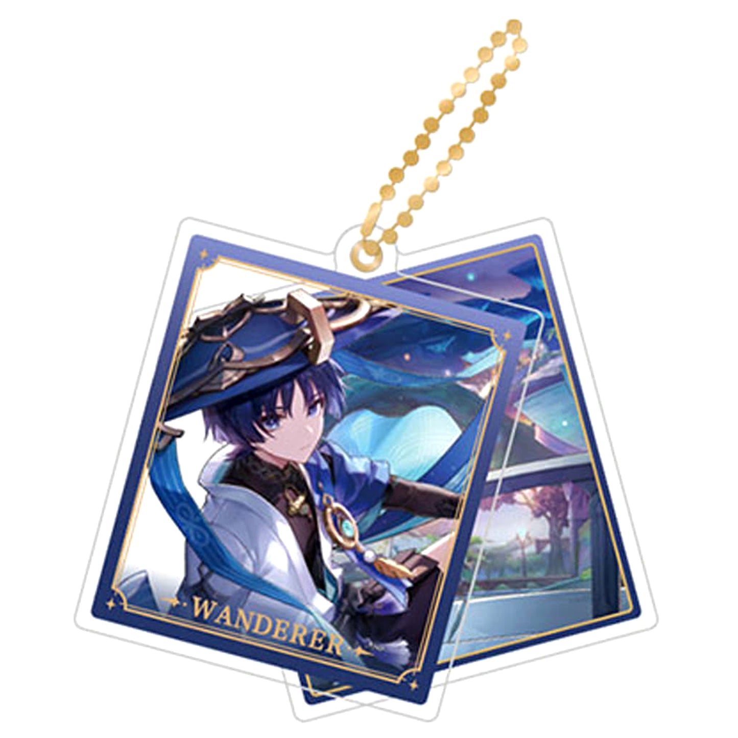 Genshin Wanderer Theme Series Double Layer Acrylic Keychain Keychains [USED]