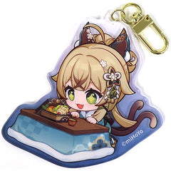 Genshin Kirara Nyannyan Express Delivery Series Chibi Chara Acrylic Keychain Post Office Limited Included with Original Framed Stamp Set Keychains [USED]