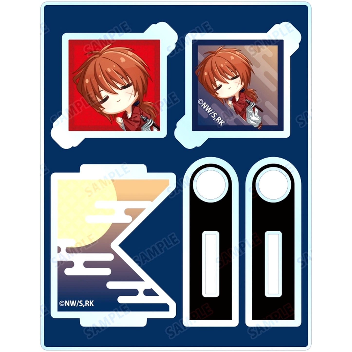 Kenshin Himura Chibikoro Kuru Kuru Acrylic Stand Rurouni Kenshin Meiji Swordsman Romantic Story [USED]