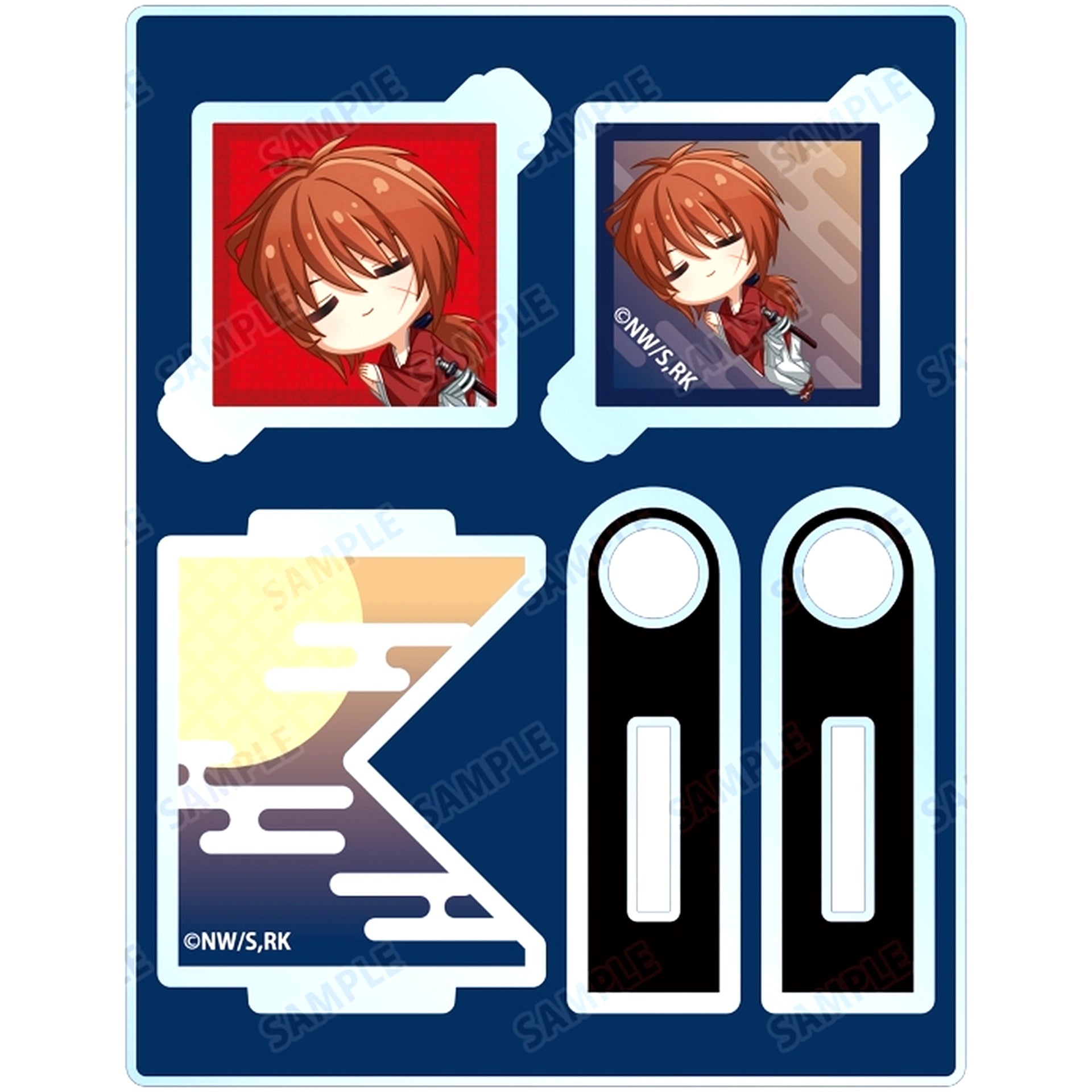 Kenshin Himura Chibikoro Kuru Kuru Acrylic Stand Rurouni Kenshin Meiji Swordsman Romantic Story [USED]