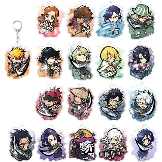Set of 18 Bleach Thousand-Year Blood War POP UP SHOP in E-DINER E-Toon Trading Acrylic Keychain [USED]