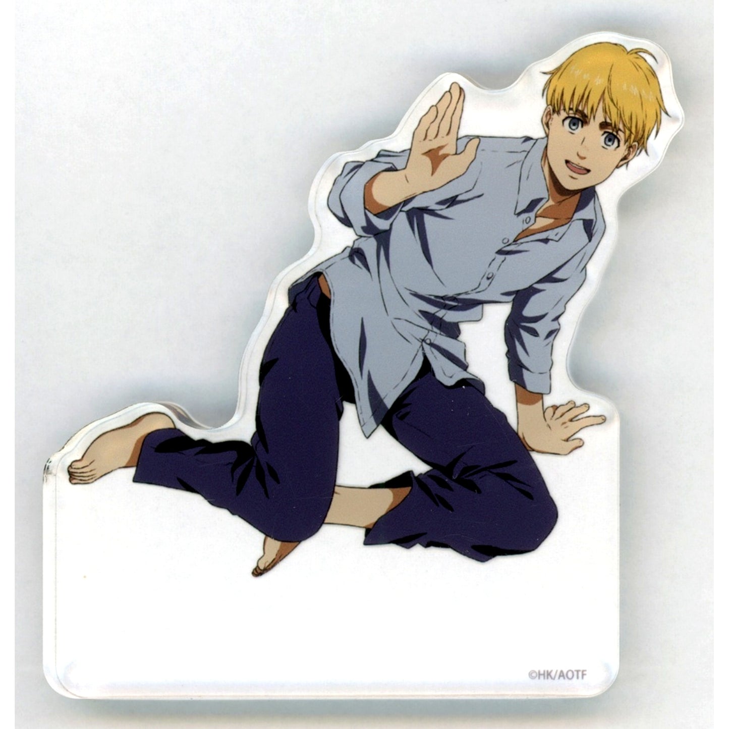 Armin Arlert Good Morning Series Die-cut 8mm Thick Acrylic Stand Attack on Titan The Final Season POP UP SHOP in Shinjuku Marui Annex [USED]