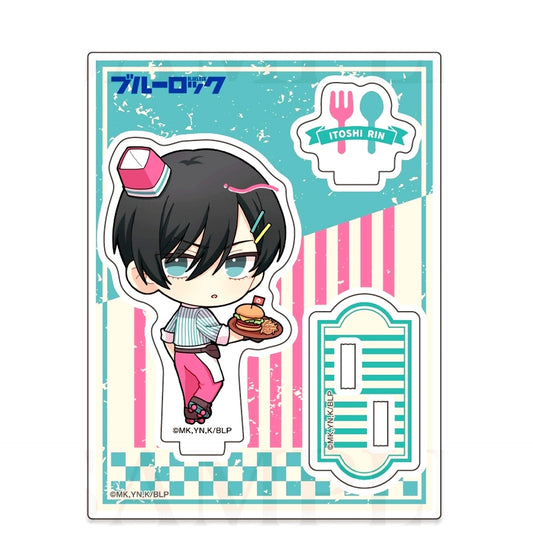 Rin Itoshi BLUE LOCK DINER Mini Character Acrylic Stand Blue Lock [USED]