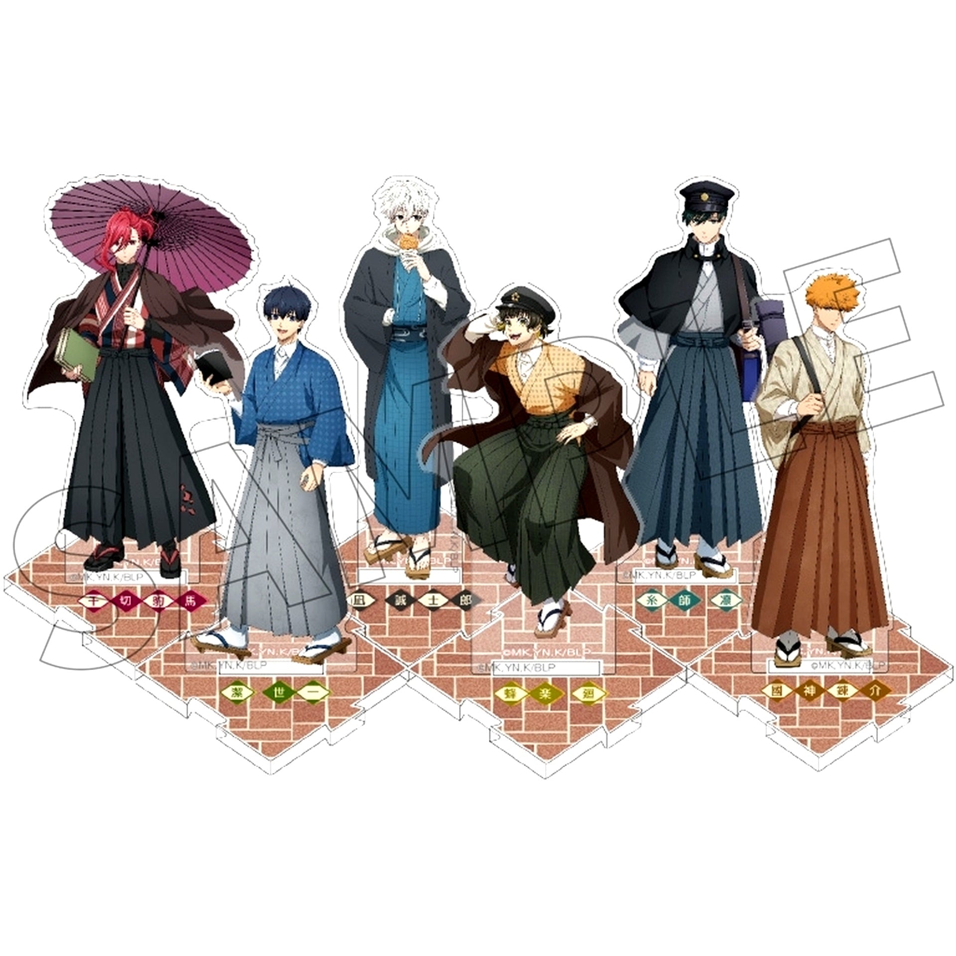 Set of 6 Blue Lock Retro Modern Mini Acrylic Stand [USED]