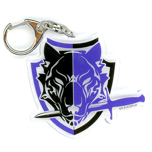 Shangri-La Frontier Emblem K Black Wolf Acrylic Keychain Keychains [USED]