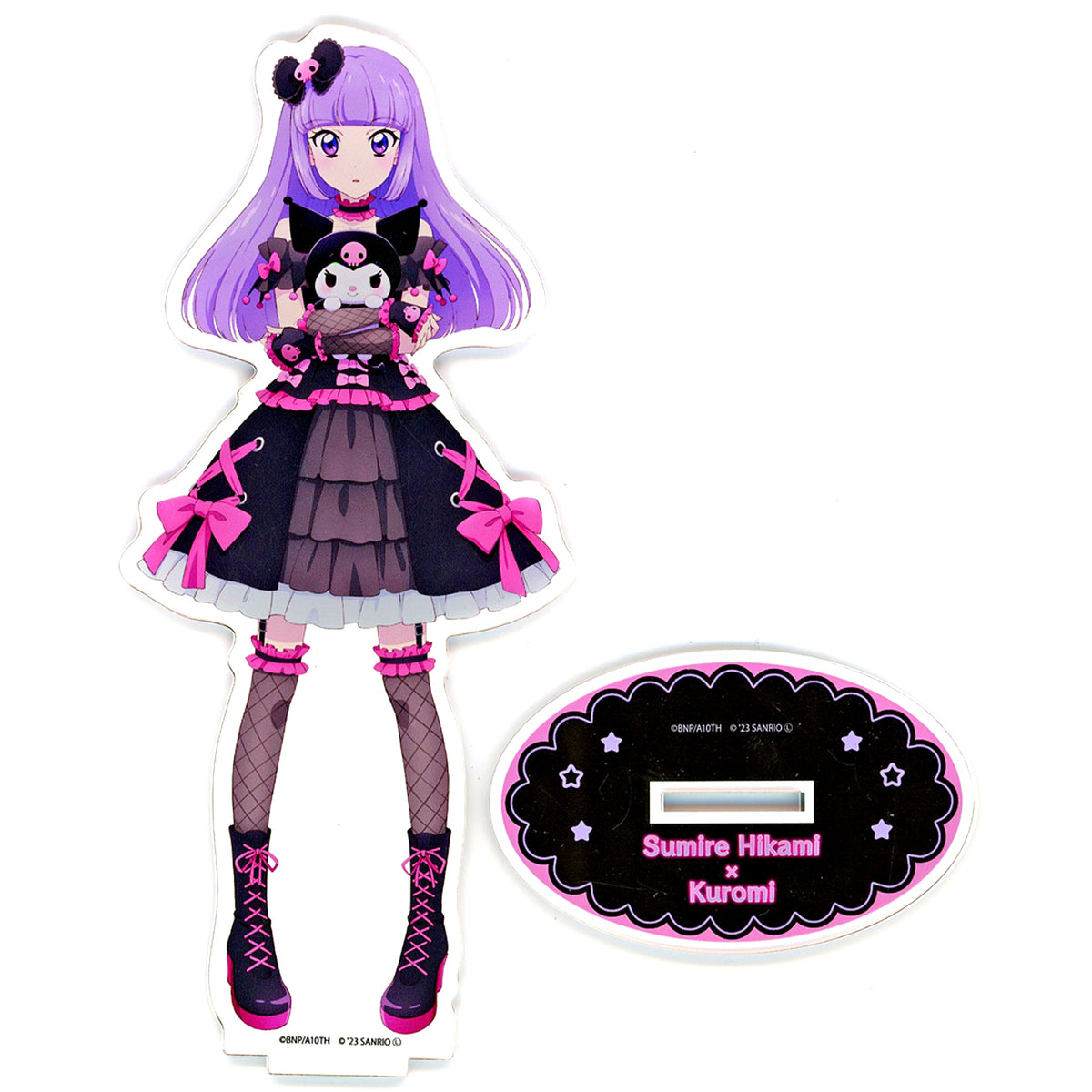Sumire Hikami x Kuromi Acrylic Stand Life-Size Illustration Aikatsu! x Sanrio characters Collab Part 2 POP UP SHOP [USED]