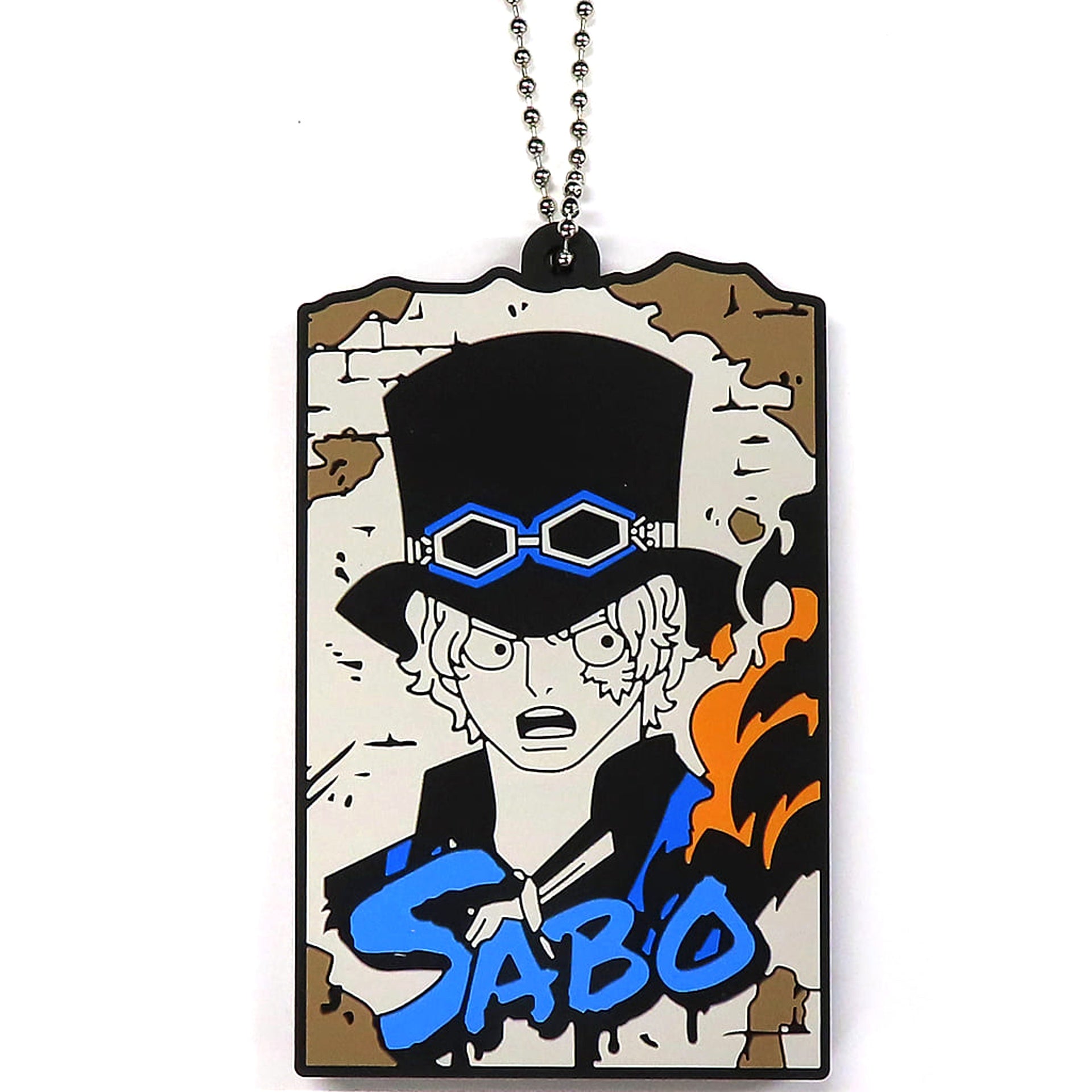 One Piece Sabo Ichiban Kuji Flame of Revolution Tsunagaru Rubber Stand Collection Prize H Keychains [USED]