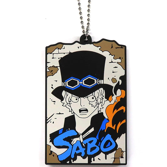 One Piece Sabo Ichiban Kuji Flame of Revolution Tsunagaru Rubber Stand Collection Prize H Keychains [USED]