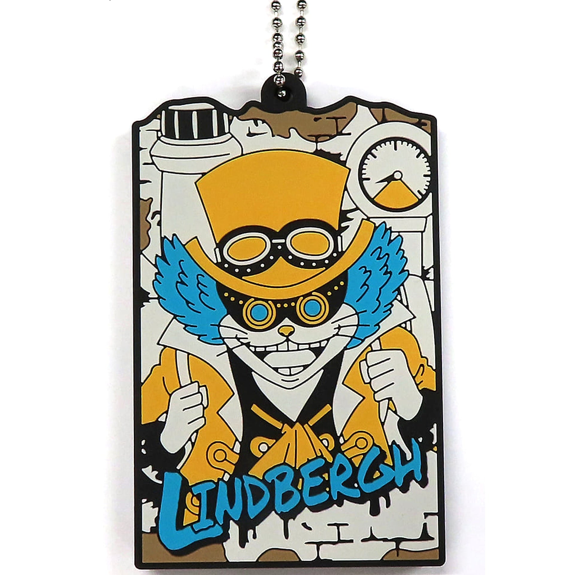 One Piece Lindbergh Ichiban Kuji Flame of Revolution Tsunagaru Rubber Stand Collection Prize H Keychains [USED]