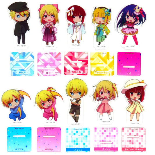 Set of 10 Mini Acrylic Stand Sega Lucky Kuji Oshi No Ko C Prize [USED]