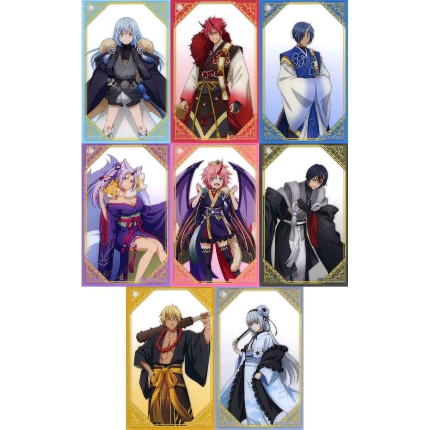 That Time I Got Reincarnated as a Slime Rimuru & Others All 8 Types Set Ichiban Kuji Hyakkigatari Design Acrylic Charms Prize G [USED]