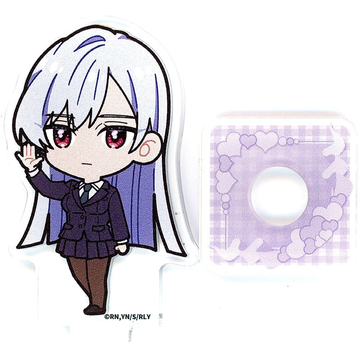 Nano Eiai The 100 Girlfriends Who Really, Really, Really, Really, Really Love You Button Kuji High Touchs Double-Sided Acrylic Stand [USED]