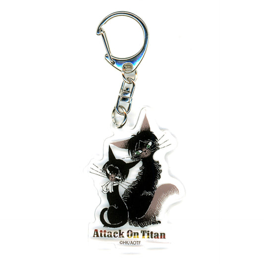 Eren & Levi Cat Attack on Titan x RE:SHAZAMA Acrylic Charm Collection Vol. 2 Illustrations by Kuroneko Design [USED]
