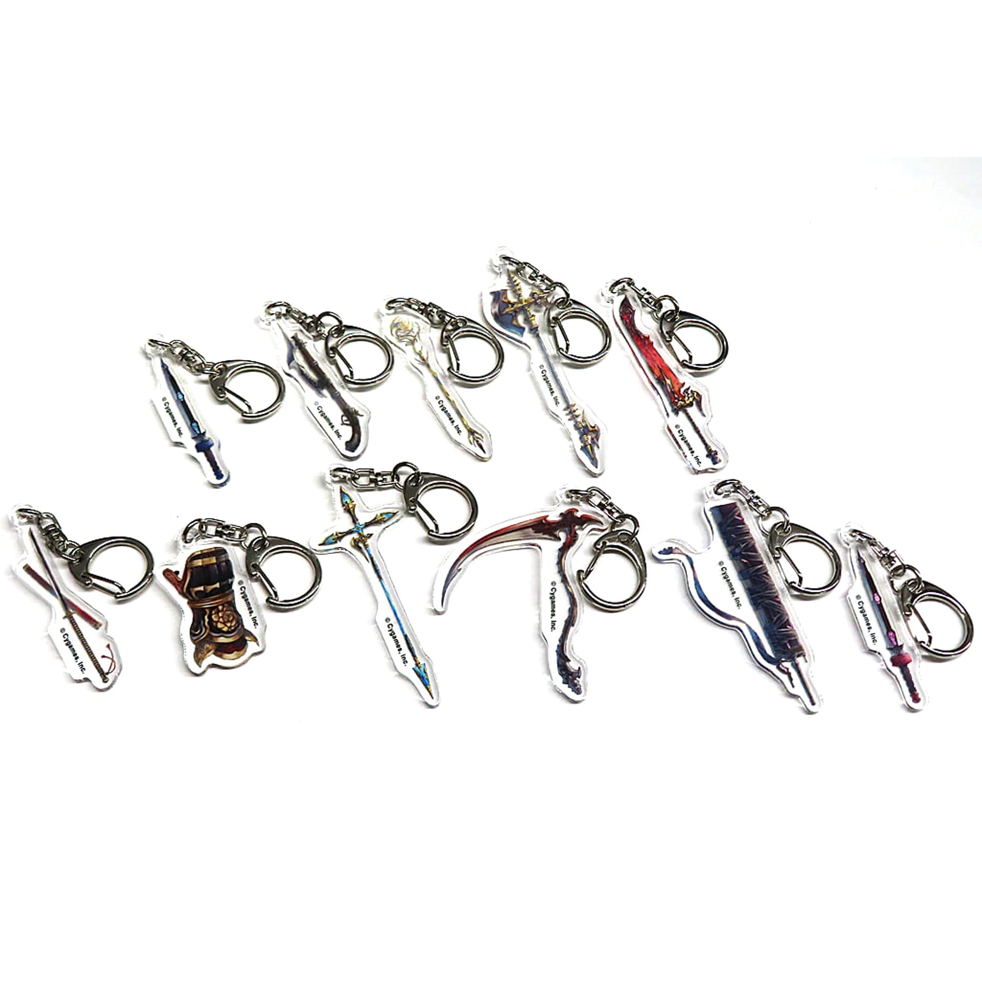 GRANBLUE FANTASY: Relink Eos Blade & Others Weapon Acrylic Keychain Collection All 11 Types Set Keychains [USED]