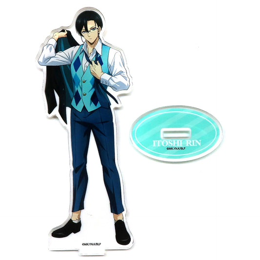 Rin Itoshi Illustration Acrylic Stand Barobaro Cafe Blue Lock [USED]