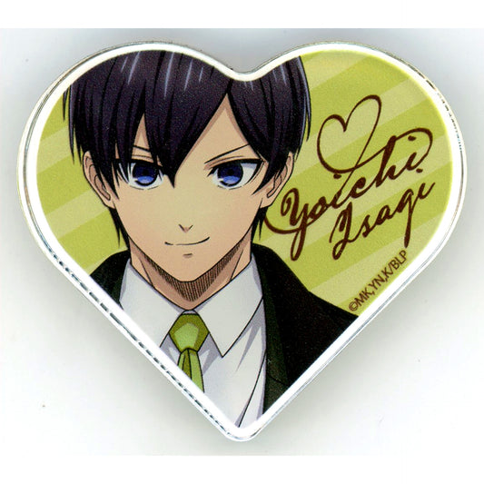 Yoichi Isagi Blue Lock Baro Baro Cafe Trading Illustration Heart Mini Acrylic Block [USED]