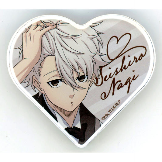 Seishiro Nagi Blue Lock Baro Baro Cafe Trading Illustration Heart Mini Acrylic Block [USED]