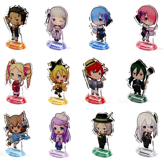 Set of 12 Re:ZERO -Starting Life in Another World- Re:ZERO Ramen Life Mini Character Acrylic Stand [USED]