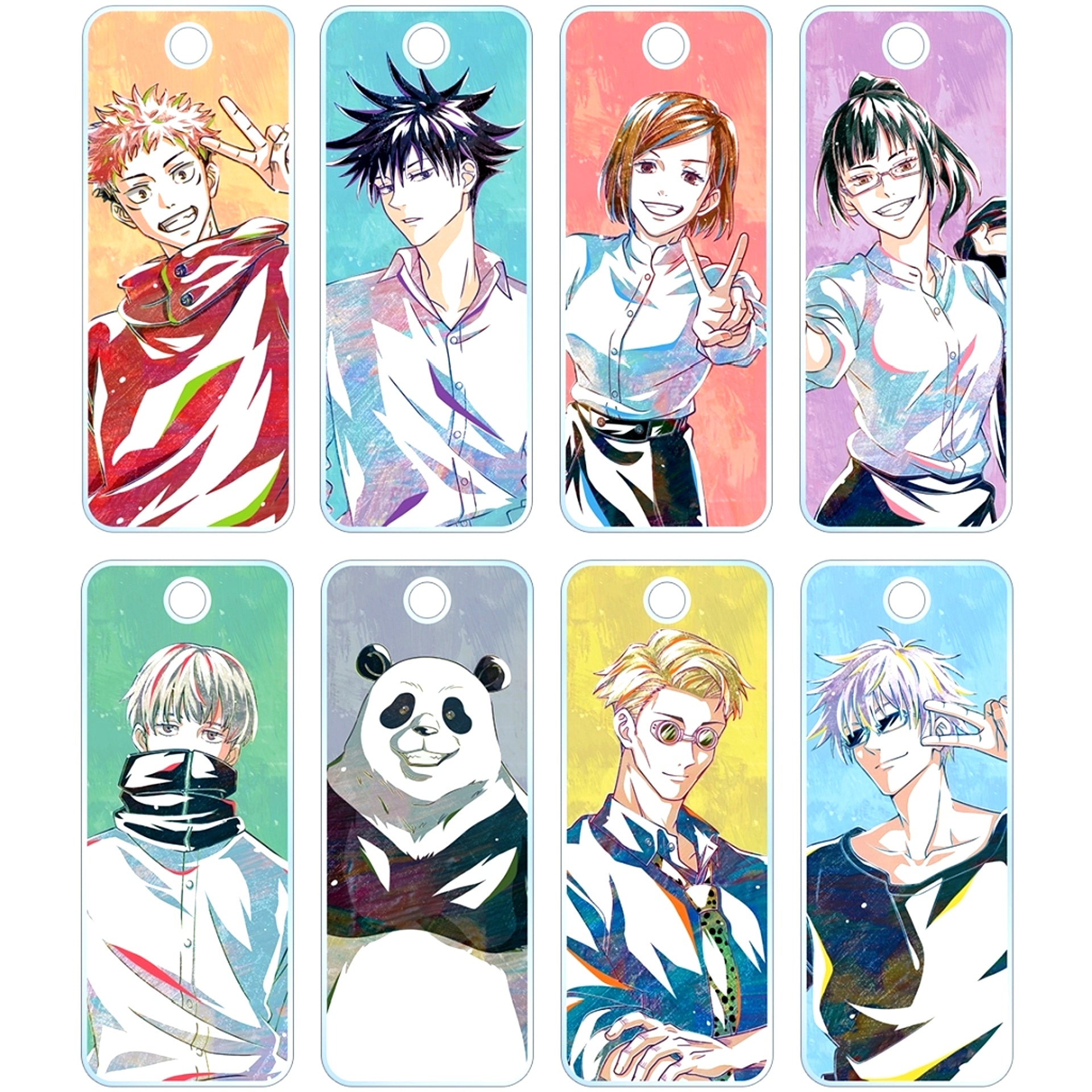 Set of 8 Jujutsu Kaisen Trading Ani-Art Acrylic Key Tag [USED]