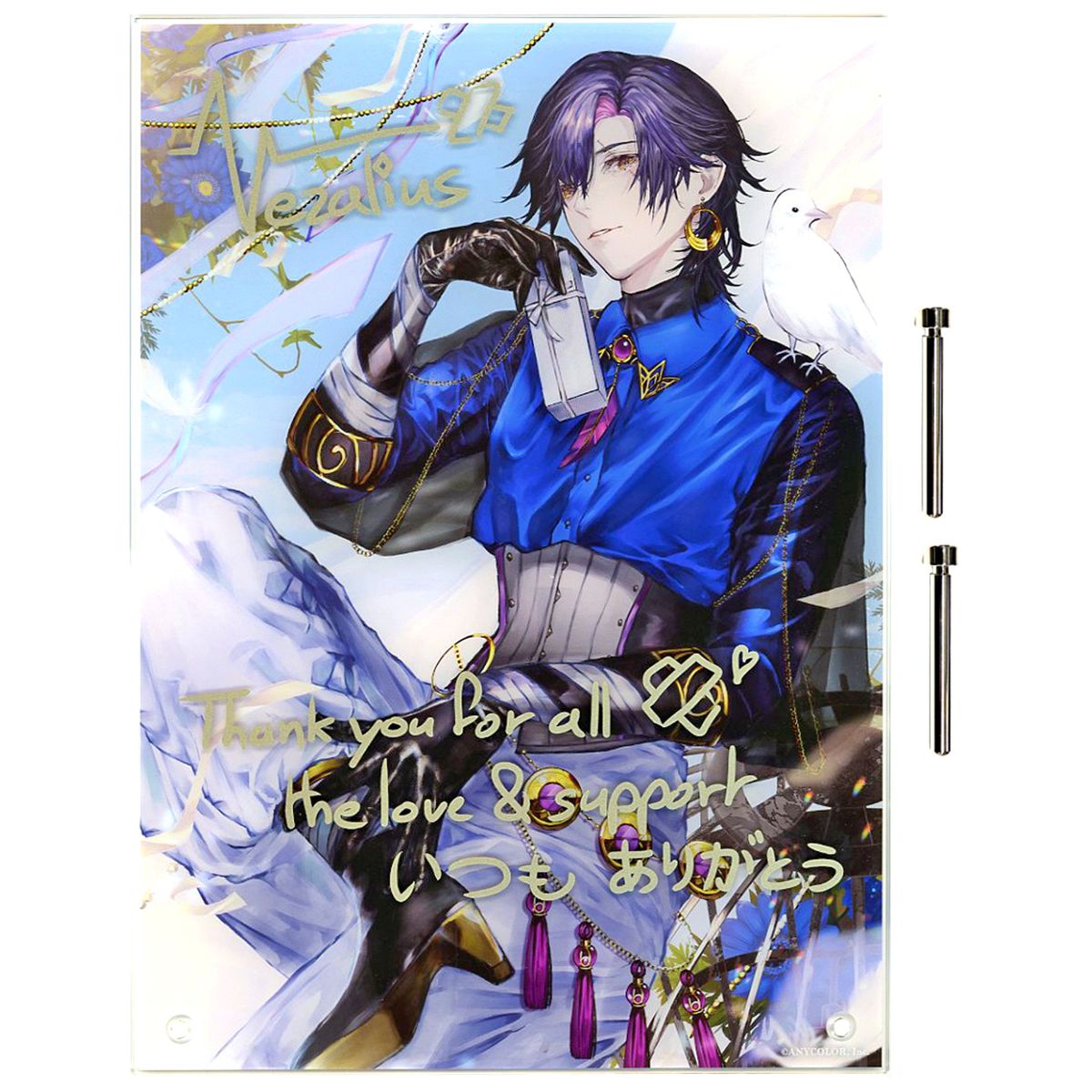Vezalius Bandage Virtual YouTuber Nijisanji Replica Signed Message Acrylic Panel Only from NIJISANJI EN Vezalius Bandage Birthday 2023 [USED]