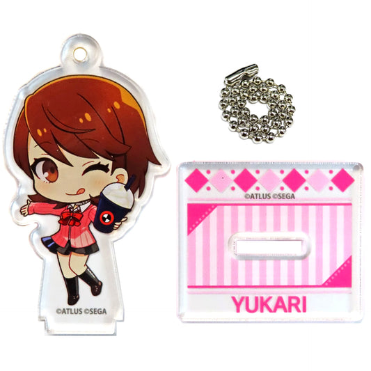 Persona 3 Reload Yukari Takeba Trading Acrylic Stand Keychain Collaboration Cafe Powerd By AnimaxCafe+ Limited Acrylic Stands [USED]