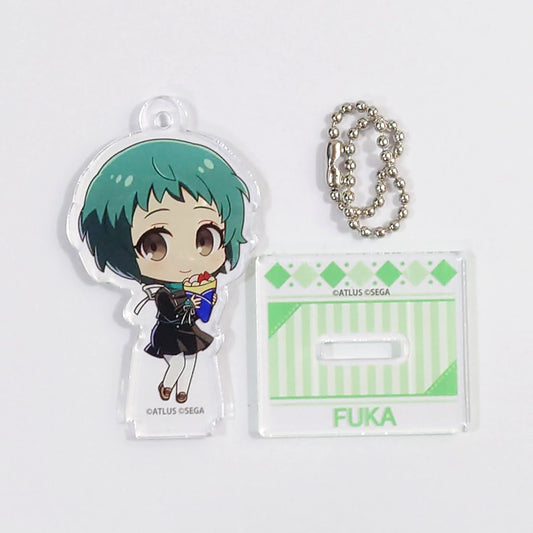Persona 3 Reload Fuka Yamagishi Trading Acrylic Stand Keychain Collaboration Cafe Powerd By AnimaxCafe+ Limited Keychains [USED]