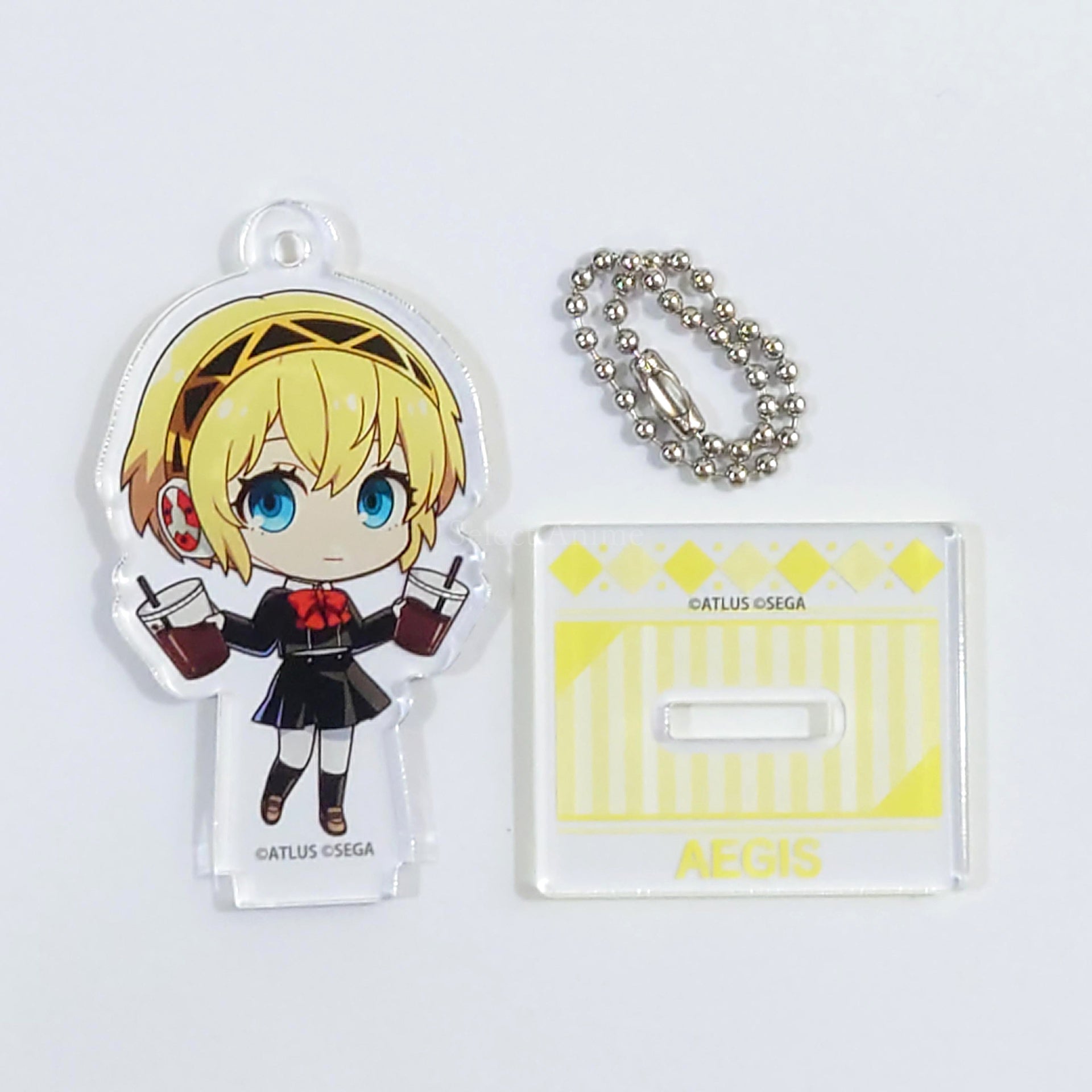 Aigis Persona 3 Reload Random Acrylic Stand Keychain Collaboration Cafe Powerd By AnimaxCafe+ Limited [USED]