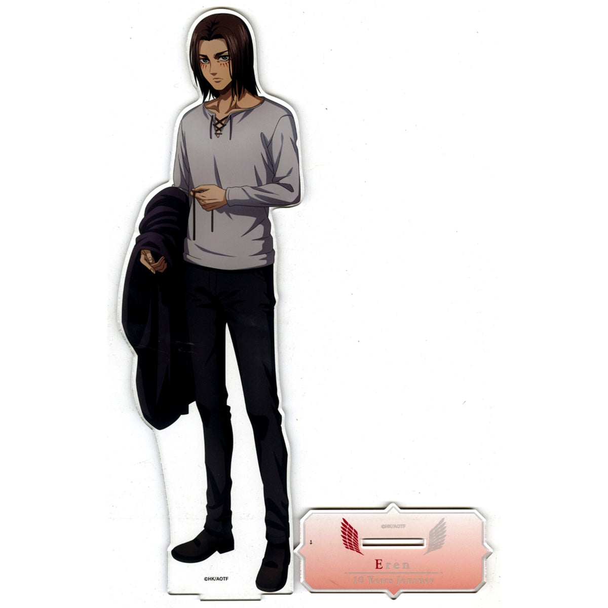 Eren Yeager Acrylic Figure L Attack on Titan 10 Years Journey POP UP SHOP [USED]