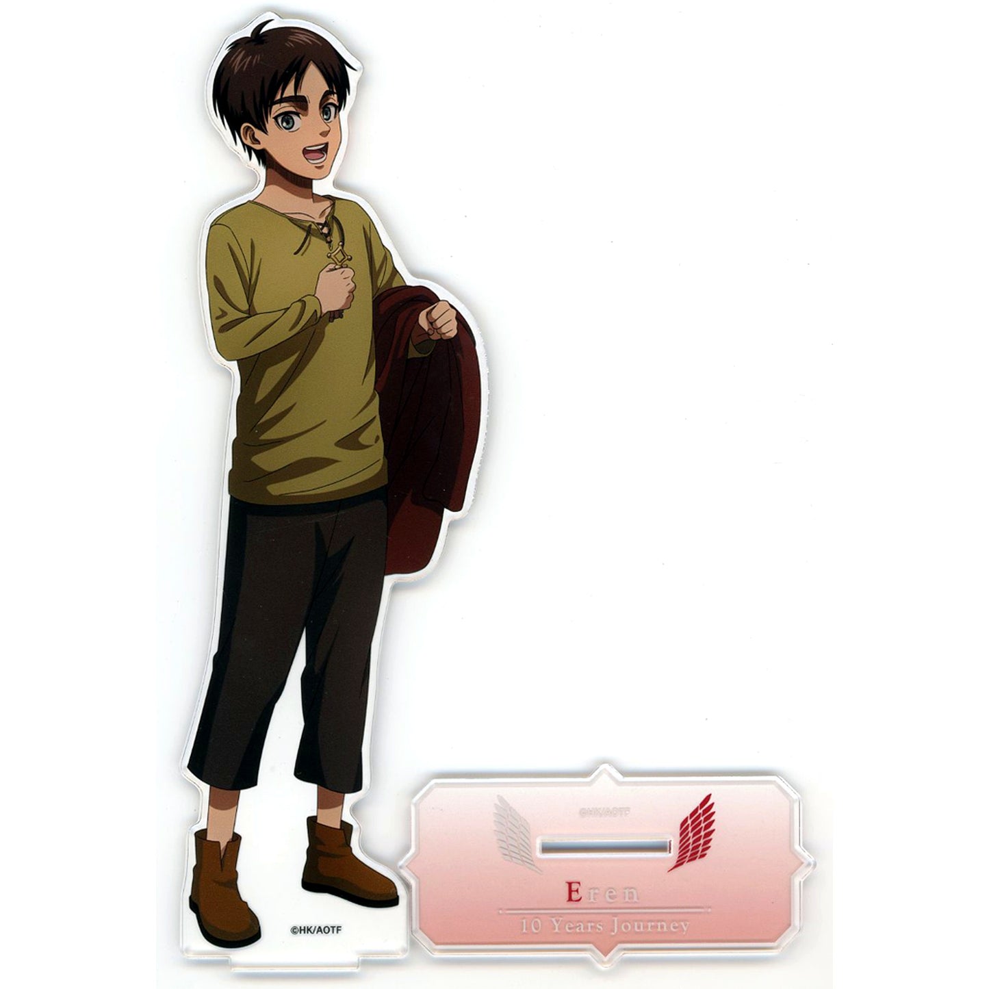 Eren Yeager Attack on Titan Past Ver. Acrylic Figure L 10 Years Journey POP UP SHOP [USED]