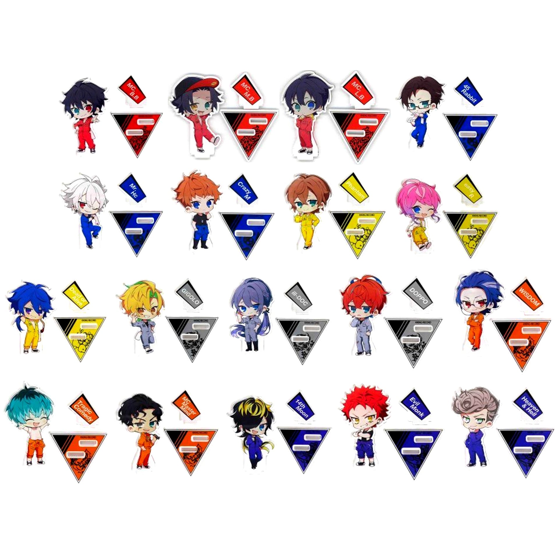 Set of 18 Hypnosis Mic Division Rap Battle Trading Acrylic Stand in SWEETS PARADISE round5 [USED]