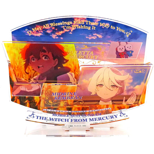 Suletta Mercury & Miorine Rembran Mobile Suit Gundam The Witch from Mercury Scene Acrylic Stand Episode 24 [USED]