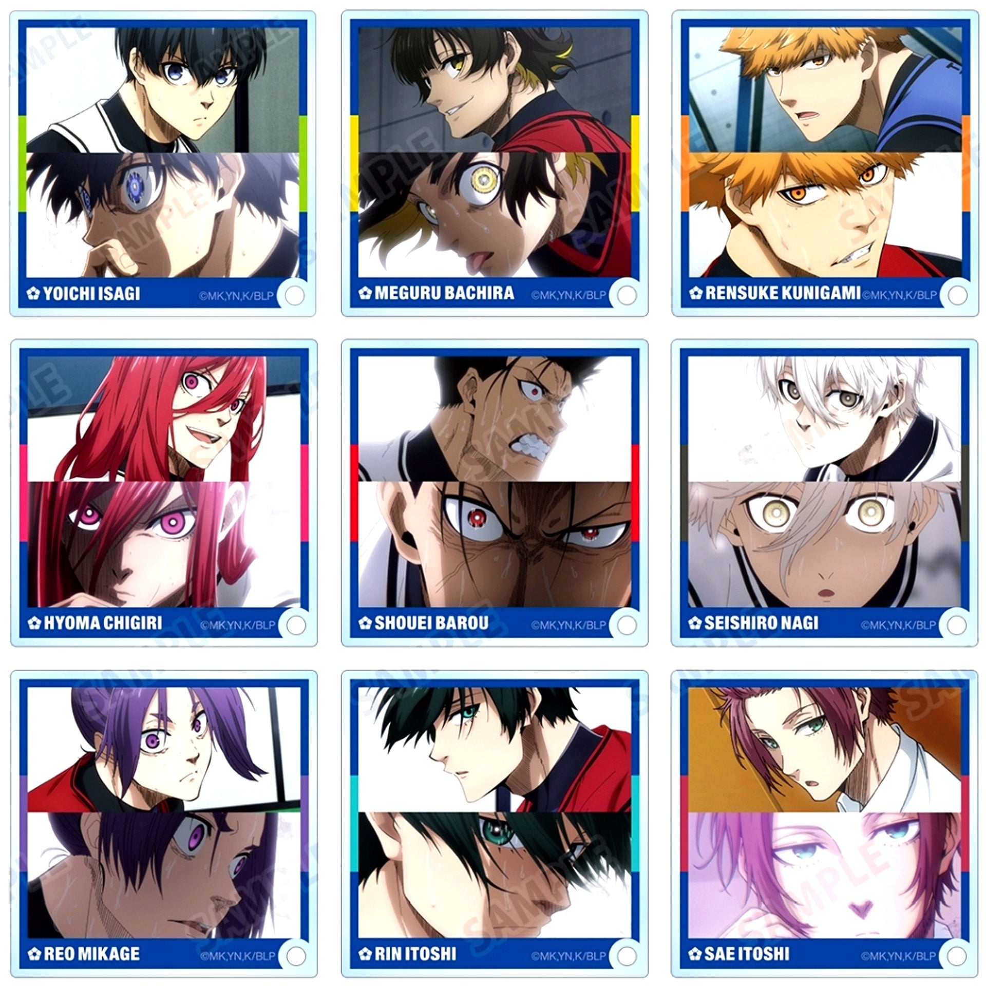 Set of 9 Blue Lock Trading Scene Shot Acrylic Stand Panel [USED]