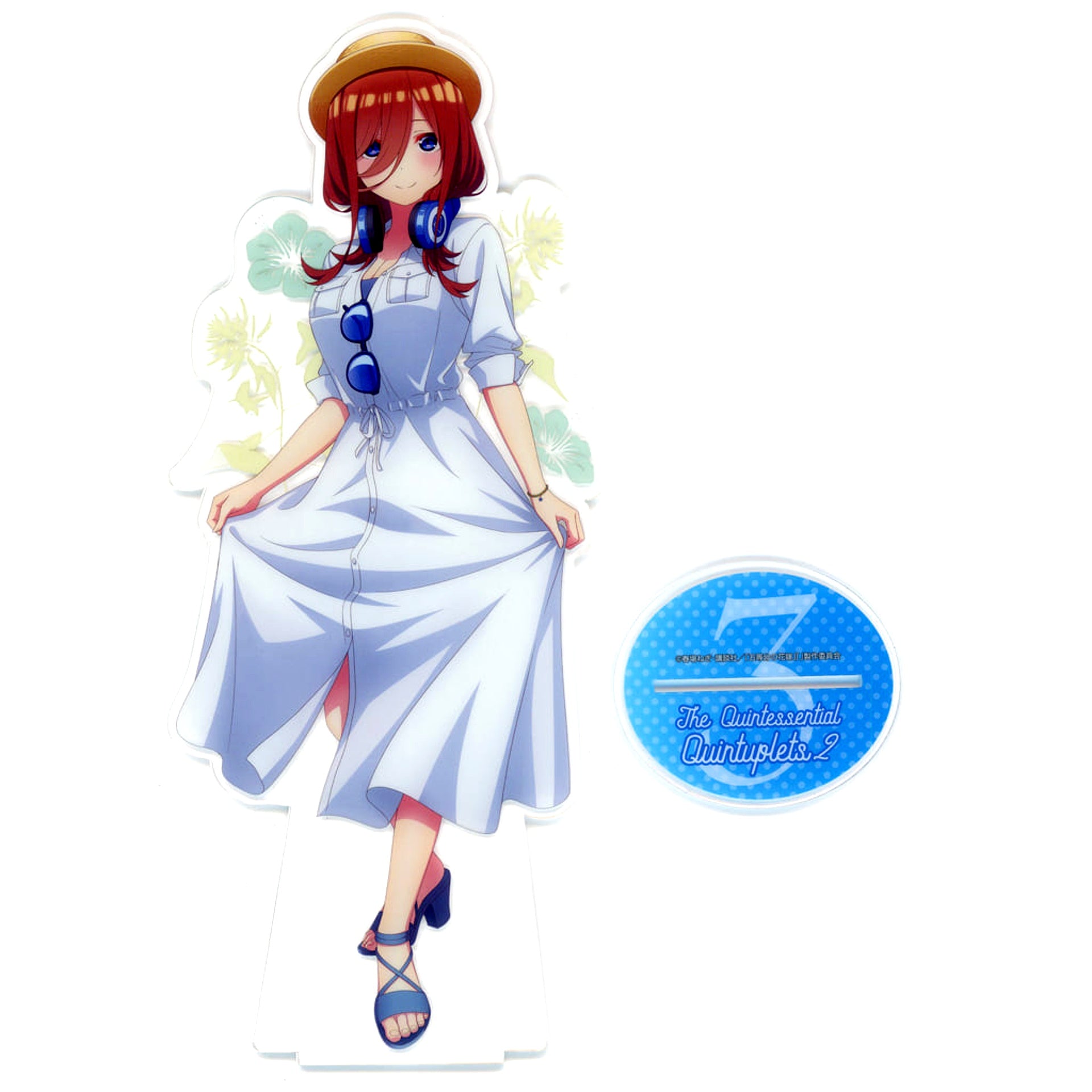 Miku Nakano The Quintessential Quintuplets 2 BIG Acrylic Stand White One-Piece Dress [USED]