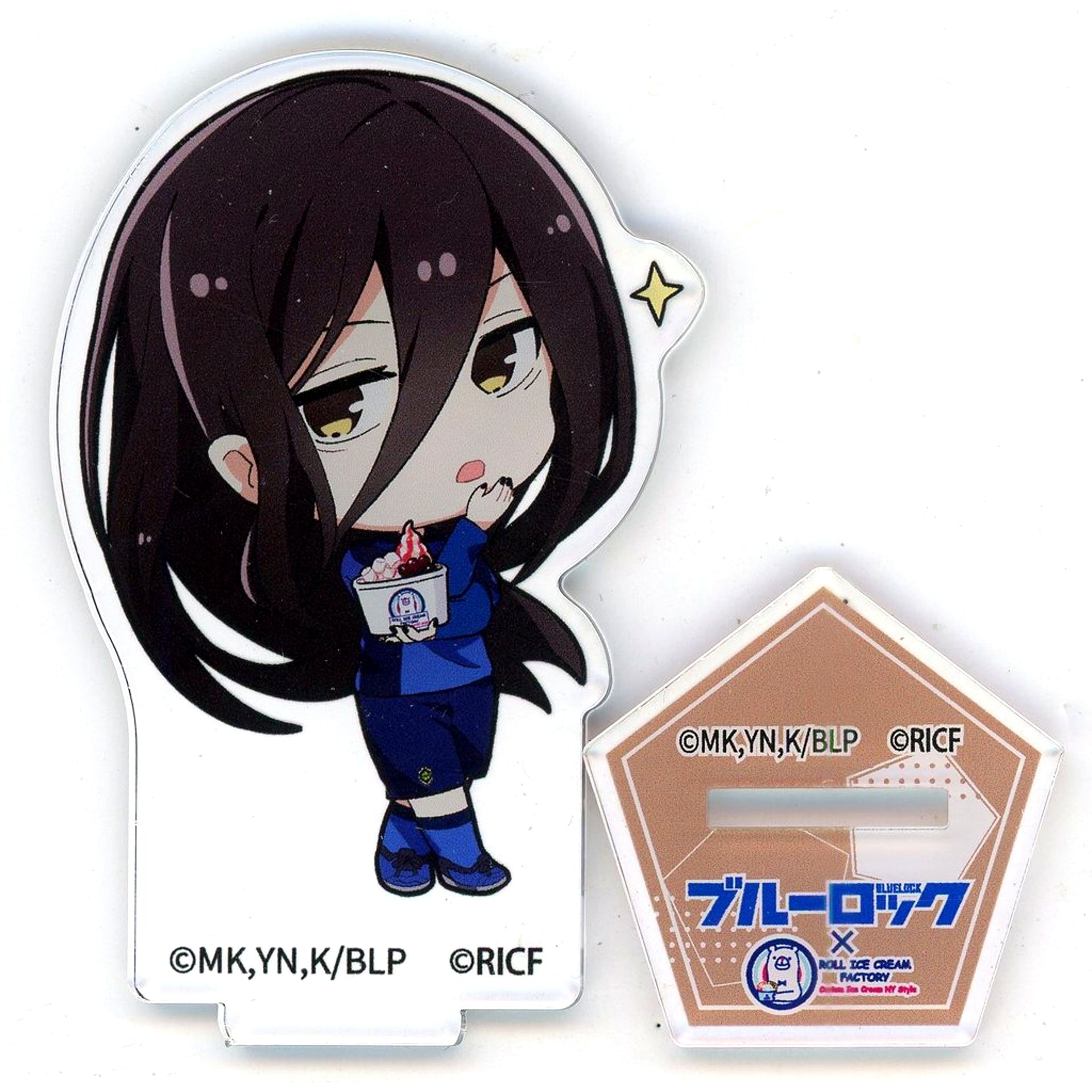 Jyubei Aryu Blue Lock Roll Ice Cream Factory Trading Acrylic Stand [USED]