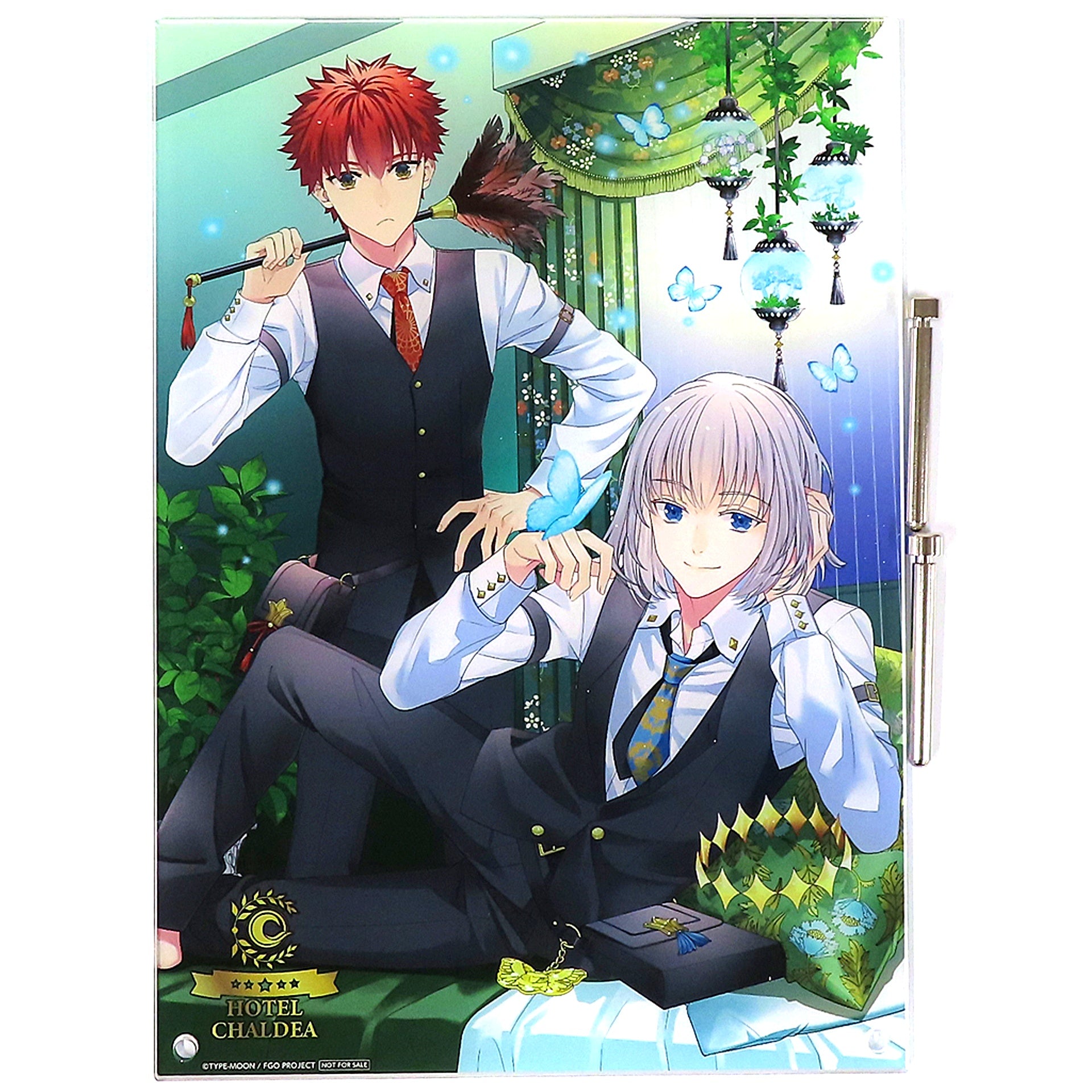Pretender Oberon and Saber Senji Muramasa Single Item IKEPRI25 x Fate/Grand Order HOTEL CHALDEA Room Avalon Twilight Break Time Accommodation Plan Limited Original Bonus B5 Acrylic Panel [USED]
