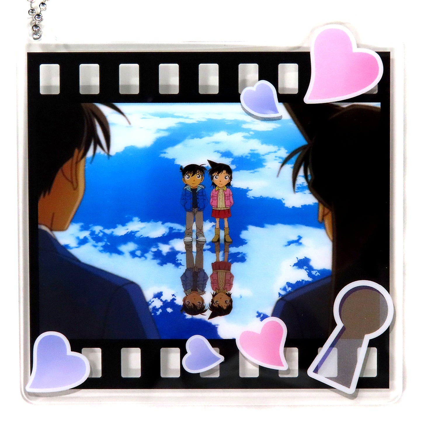 Shinichi Kudo Ran Mouri Childhood Detective Conan Square Acrylic Keychain [USED]