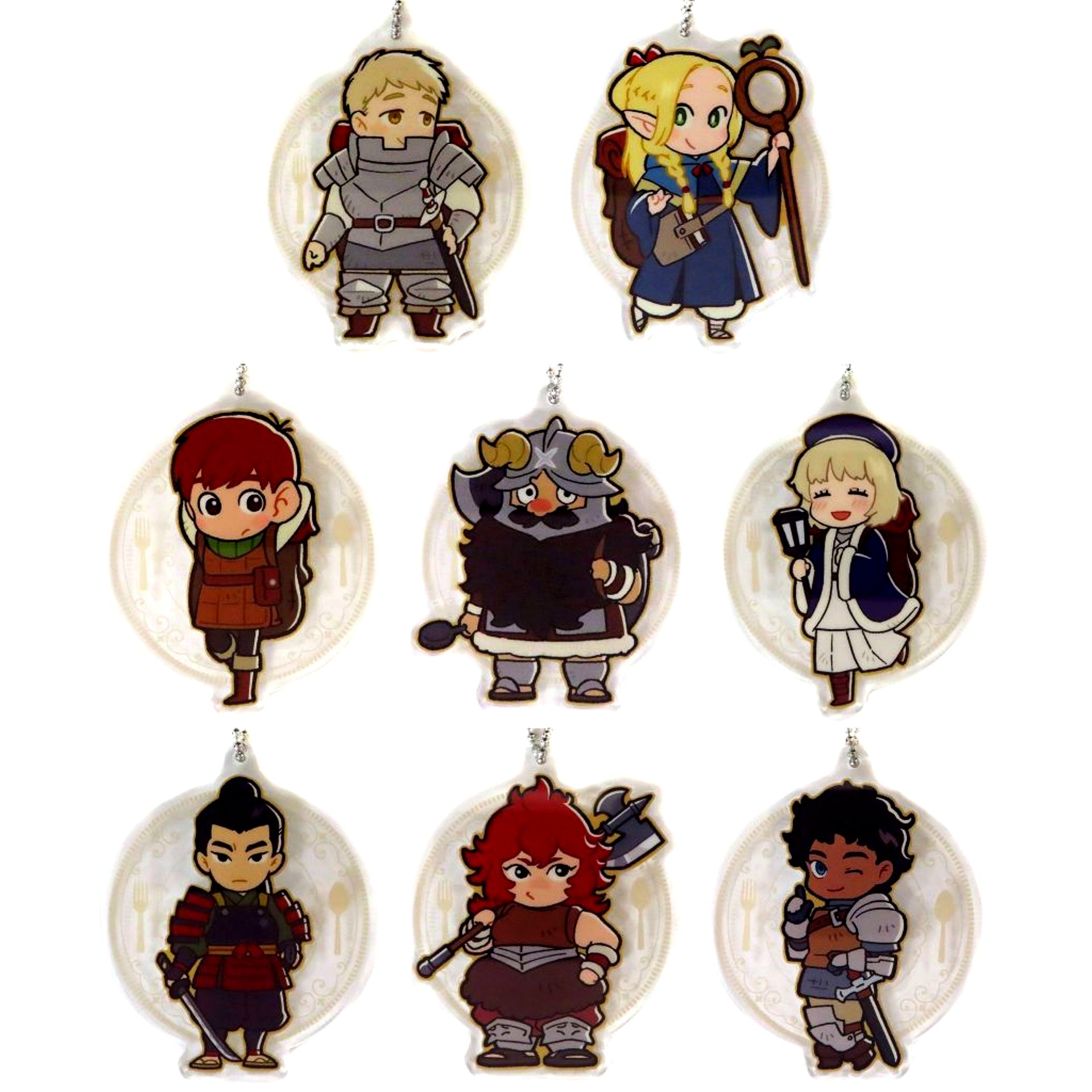 Set of 8 Delicious in Dungeon Acrylic Keychain [USED]
