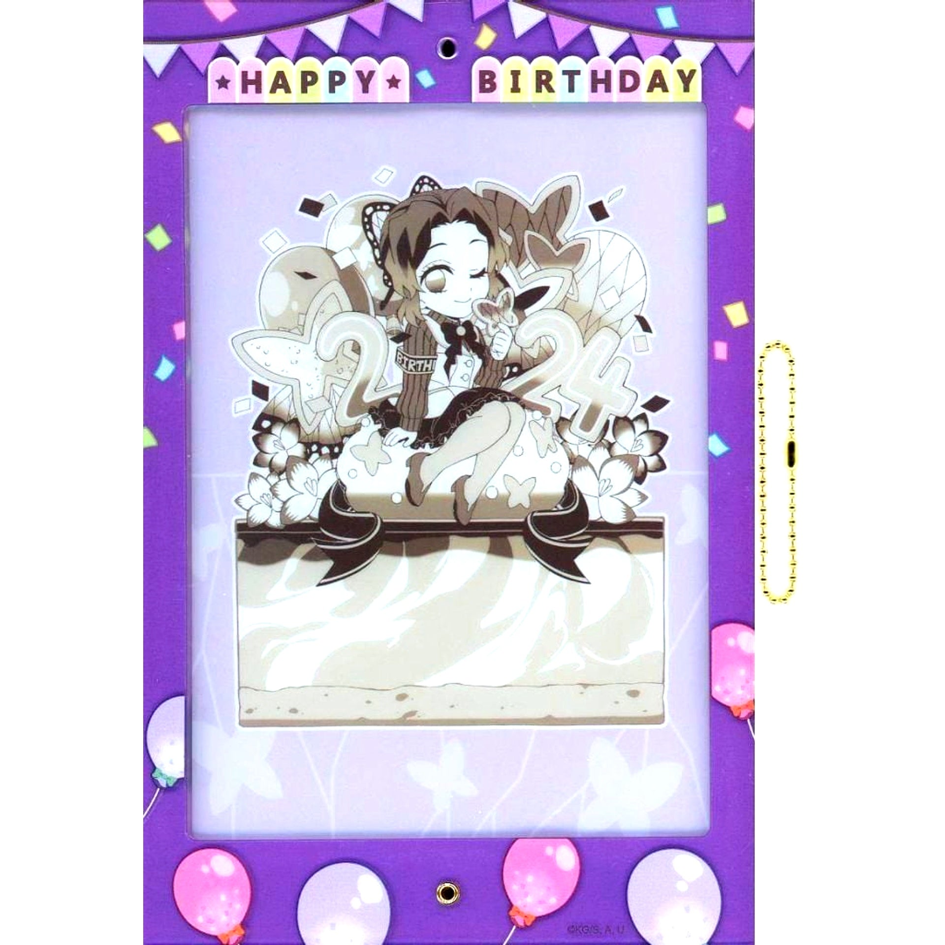 Shinobu Kocho Demon Slayer ufotable Cafe Machi Asobi CAFE Birthday 2024 Acrylic Bromide Holder [USED]