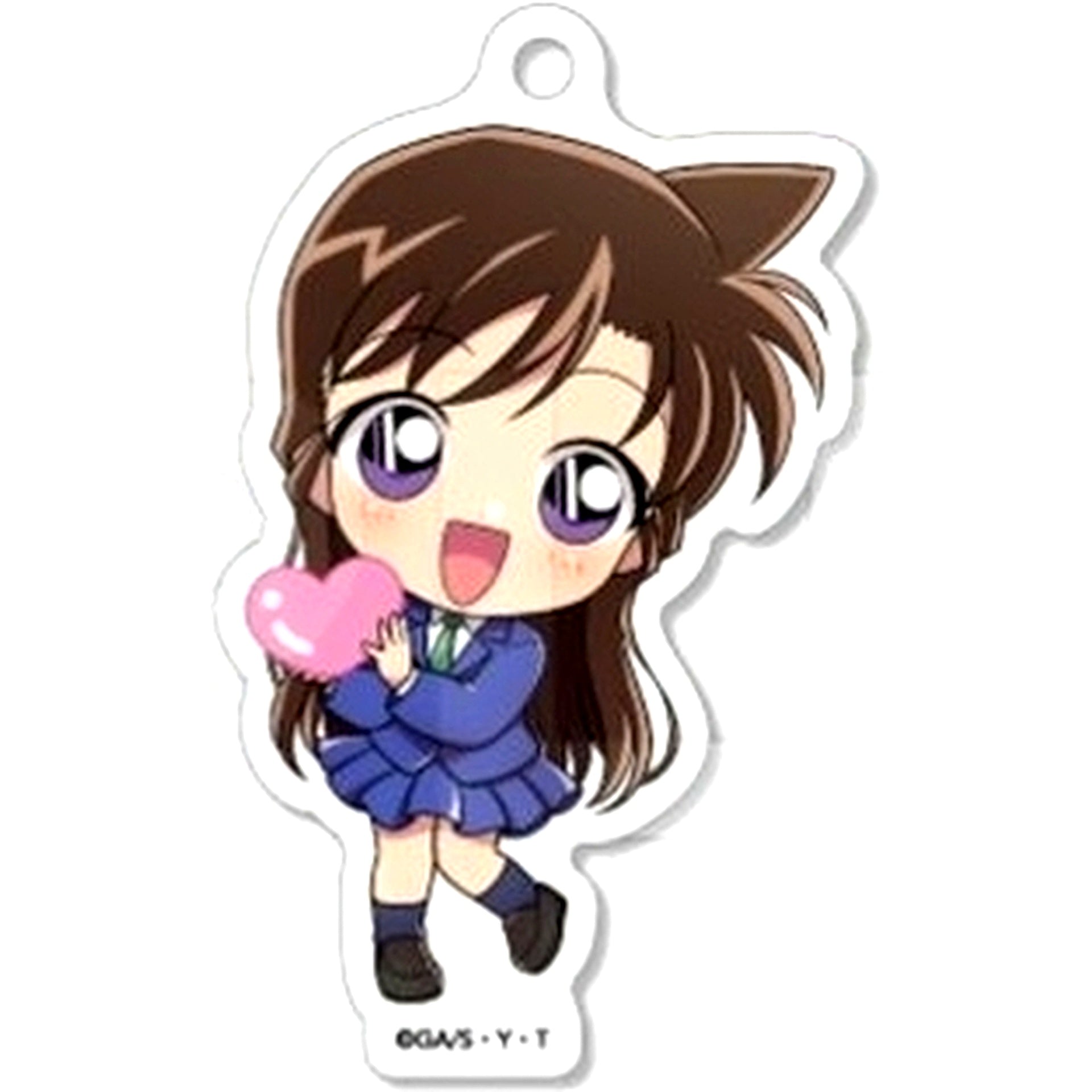 Ran Mouri Detective Conan Acrylic Keychain Collection Colorful Heart [USED]