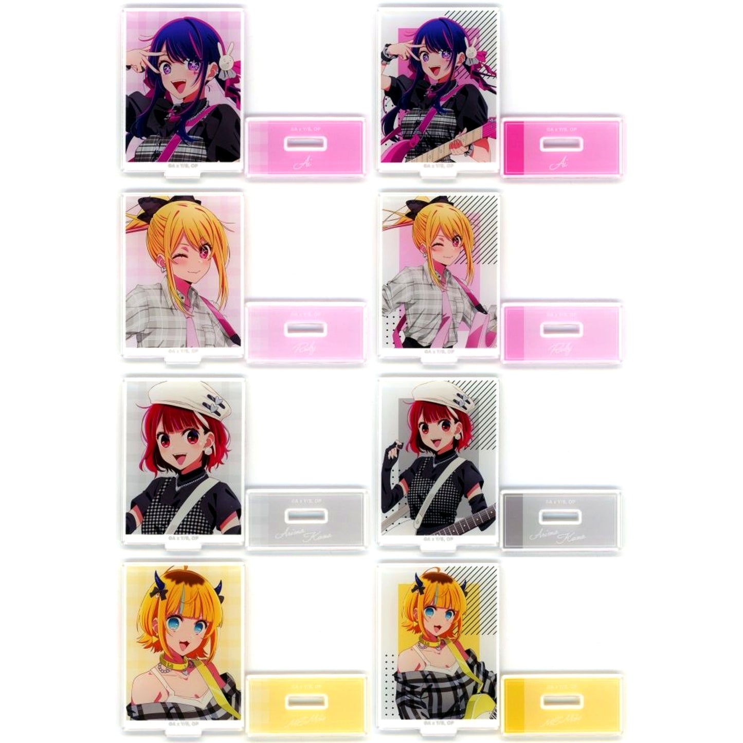 Set of 8 Oshi no Ko Illustration Rock Band Ver. Trading Acrylic Stand [USED]
