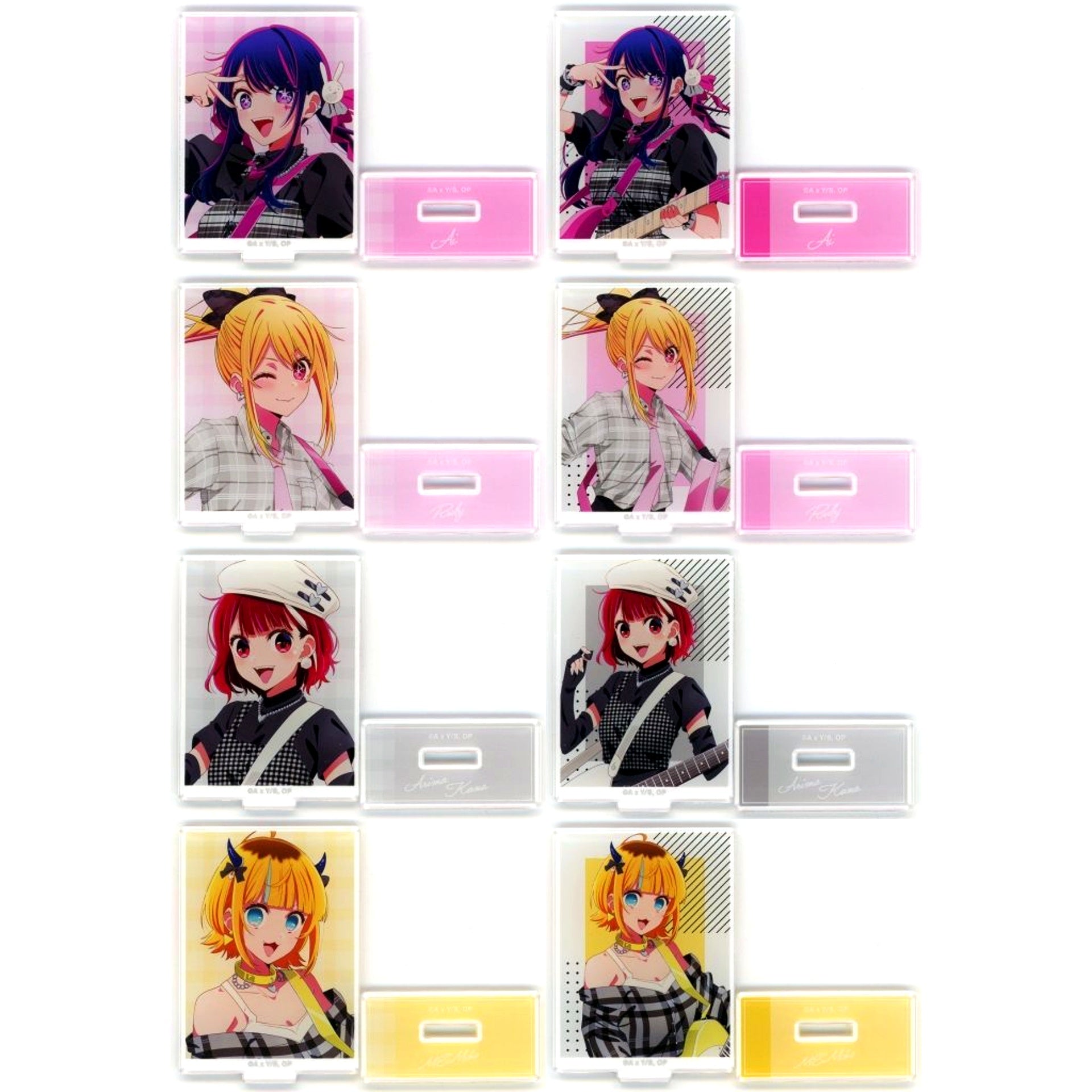 Set of 8 Oshi no Ko Illustration Rock Band Ver. Trading Acrylic Stand [USED]
