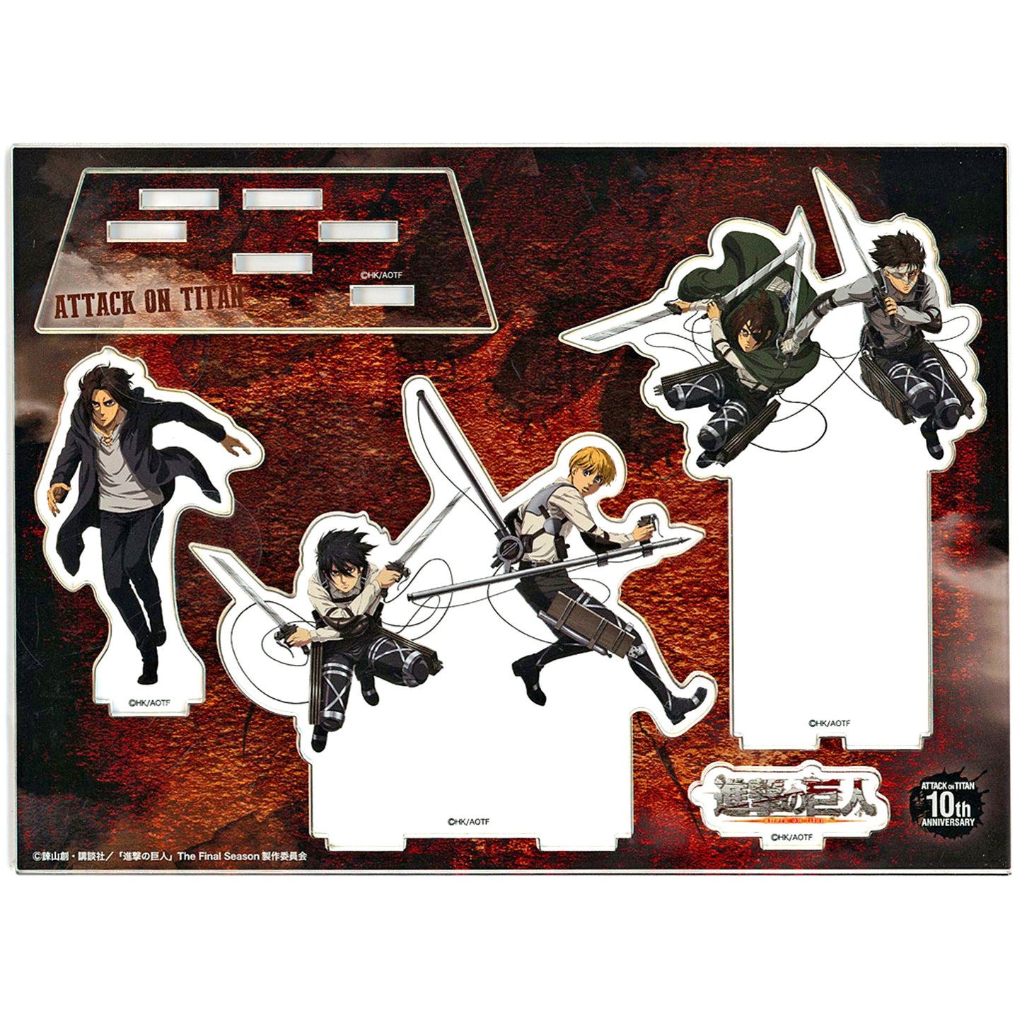 Set of 5 Group Diorama Acrylic Stand Attack on Titan The Final Season Village Vanguard Ltd [USED]