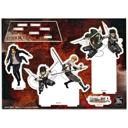 Set of 5 Group Diorama Acrylic Stand Attack on Titan The Final Season Village Vanguard Ltd [USED]